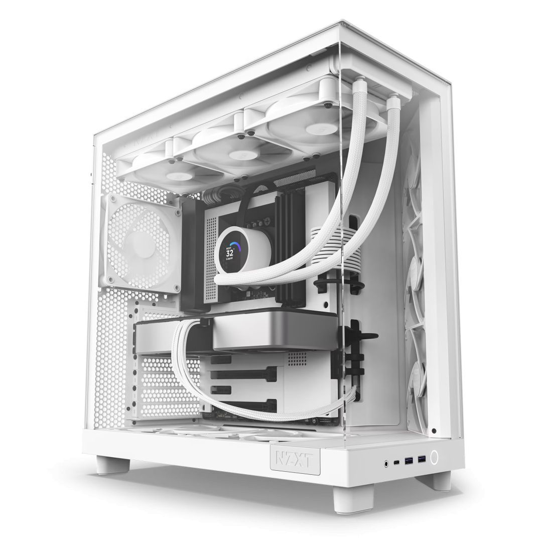 NZXT H6 Flow (2023) Tempered Glass Matte White NZXT H6 Flow (2023) Tempered Glass Matte White