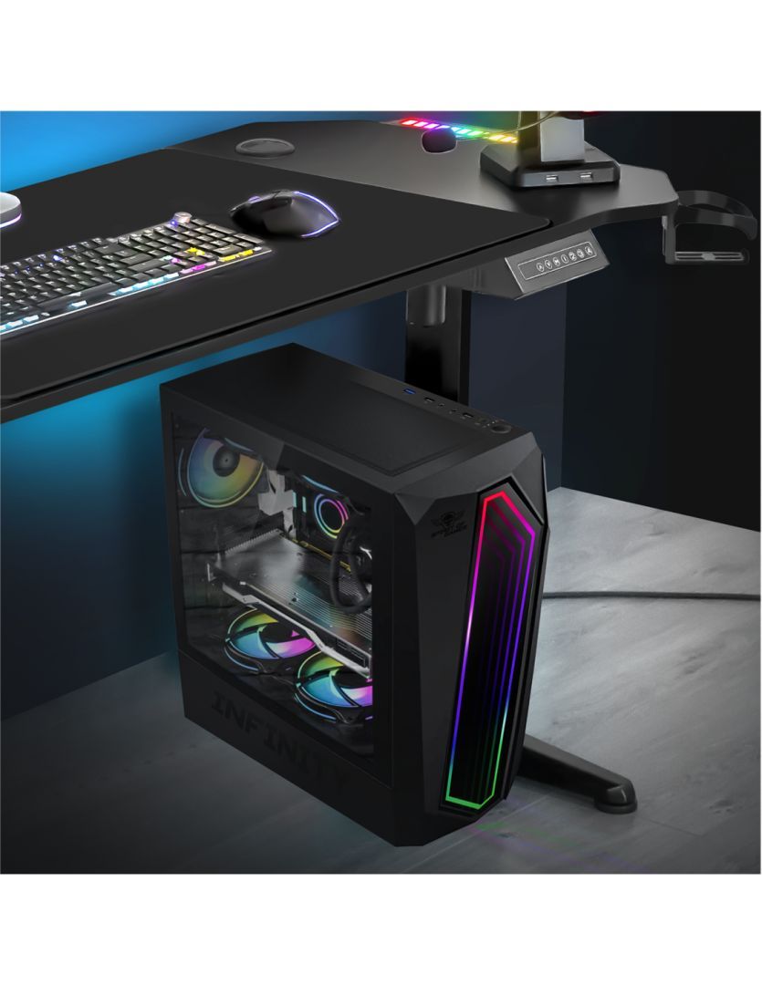 Spirit Of Gamer Intinity Dark Tempered Glass Black Spirit Of Gamer Intinity Dark Tempered Glass Black