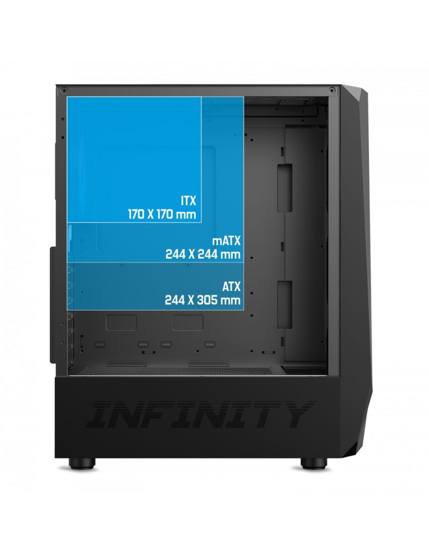 Spirit Of Gamer Intinity Dark Tempered Glass Black Spirit Of Gamer Intinity Dark Tempered Glass Black