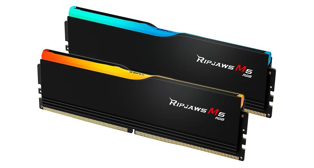 G.SKILL 32GB DDR5 6000MHz Kit(2x16GB) Ripjaws M5 RGB Black G.SKILL 32GB DDR5 6000MHz Kit(2x16GB) Ripjaws M5 RGB Black