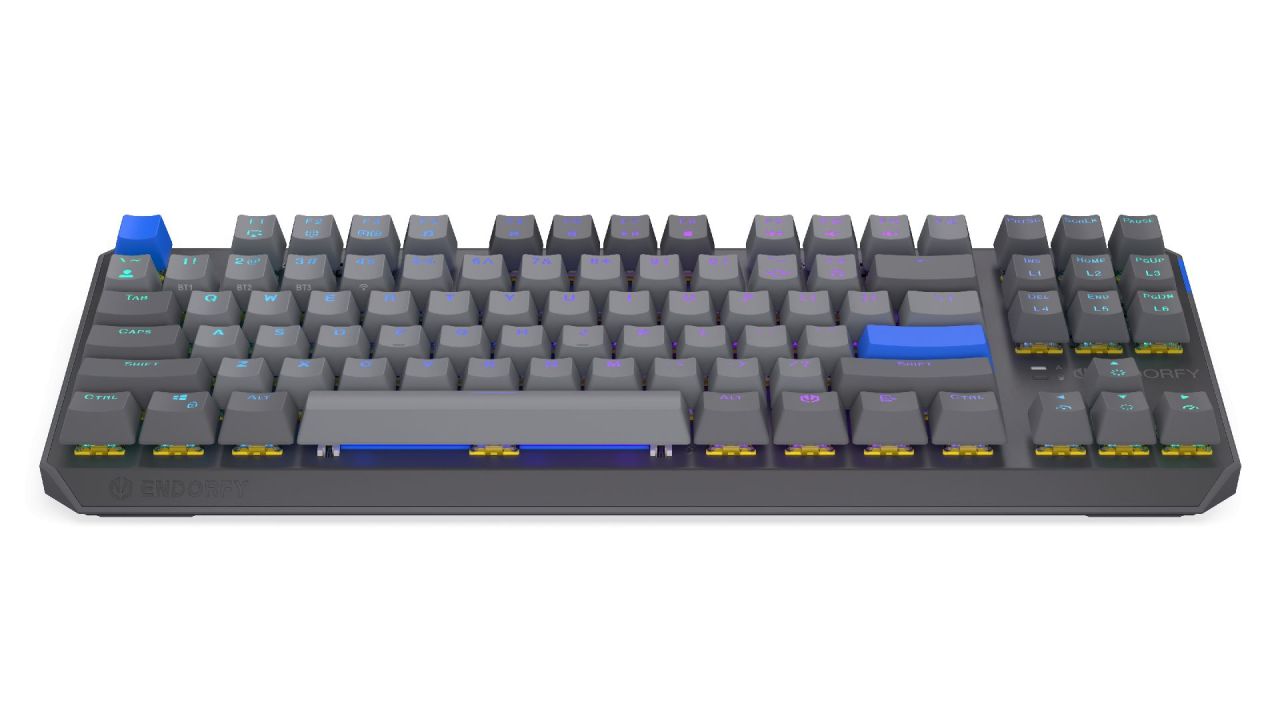 Endorfy Thock V2 TKL Wireless Bluetooth Yellow Switch Mechanical Keyboard Grey US