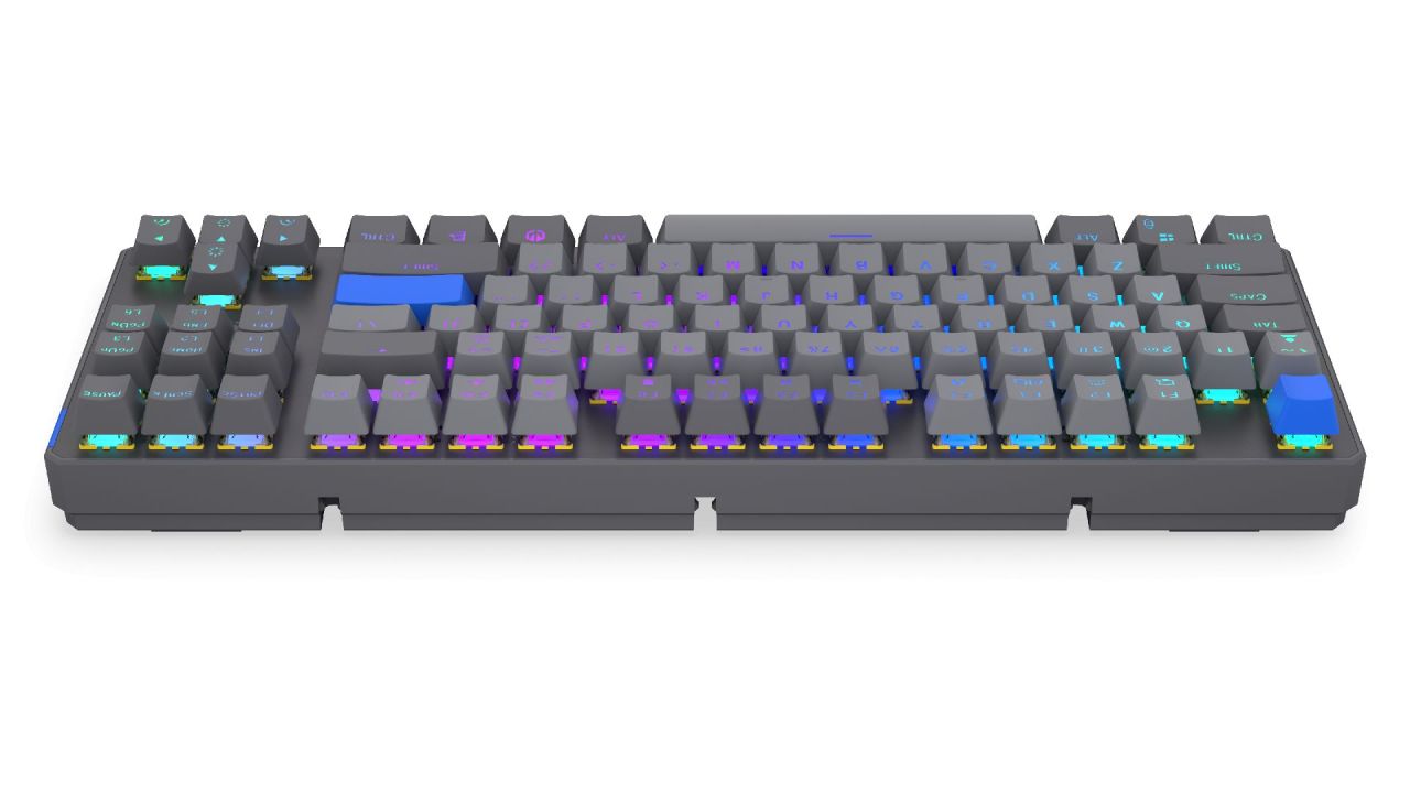 Endorfy Thock V2 TKL Wireless Bluetooth Yellow Switch Mechanical Keyboard Grey US