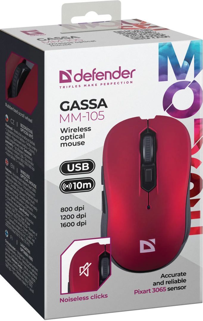 Defender Gassa MM-105 Wireless Mouse Red