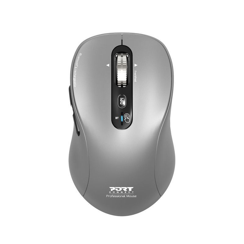 Port Designs Expert & Mac Wireless Bluetooth Rechargeable Mouse Grey Port Designs Expert & Mac Wireless Bluetooth Rechargeable Mouse Grey
