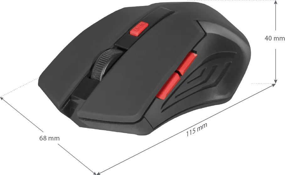 Defender RF Accura MM-275 Wireless Mouse Black/Red Defender RF Accura MM-275 Wireless Mouse Black/Red