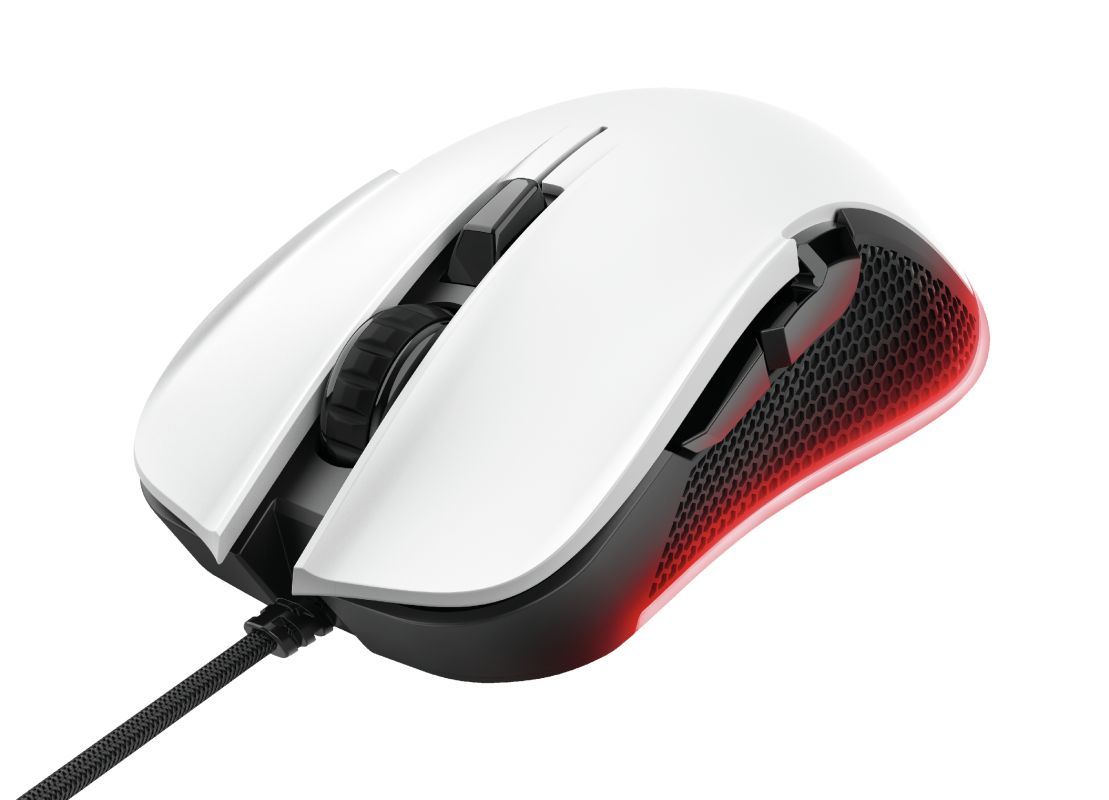 Trust GXT 922W YBAR Illuminated Gaming Mouse White