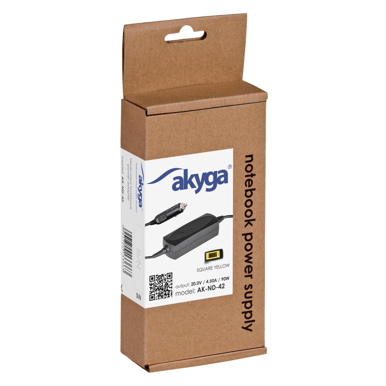 Akyga AK-ND-42 20V / 4,5A 90W Slim Tip Lenovo/IBM autós notebook töltő Akyga AK-ND-42 20V / 4,5A 90W Slim Tip Lenovo/IBM autós notebook töltő