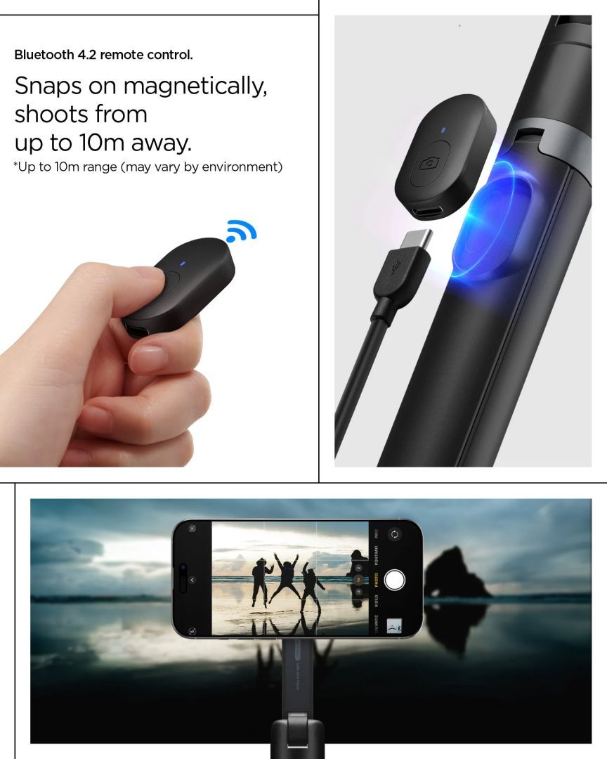 Spigen Selfie Stick MagSafe+ Tripod Black