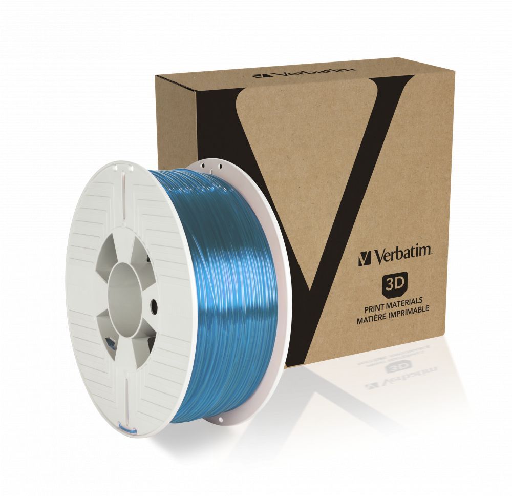 Verbatim PET-G Filament 1,75mm 1kg Blue Transparent Verbatim PET-G Filament 1,75mm 1kg Blue Transparent