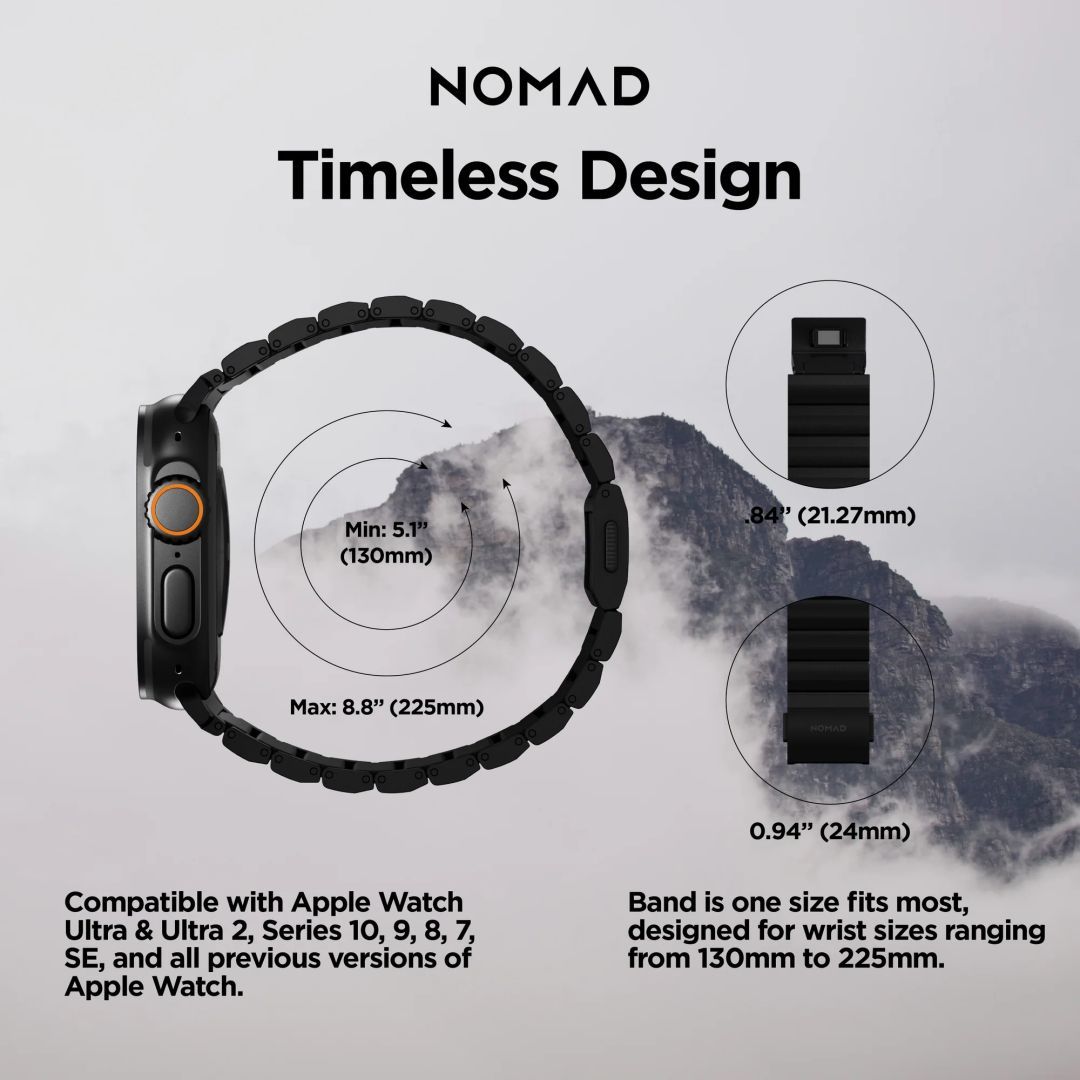 Nomad Titanium Band for V2 AW 46mm/49mm Black Hardware Nomad Titanium Band for V2 AW 46mm/49mm Black Hardware