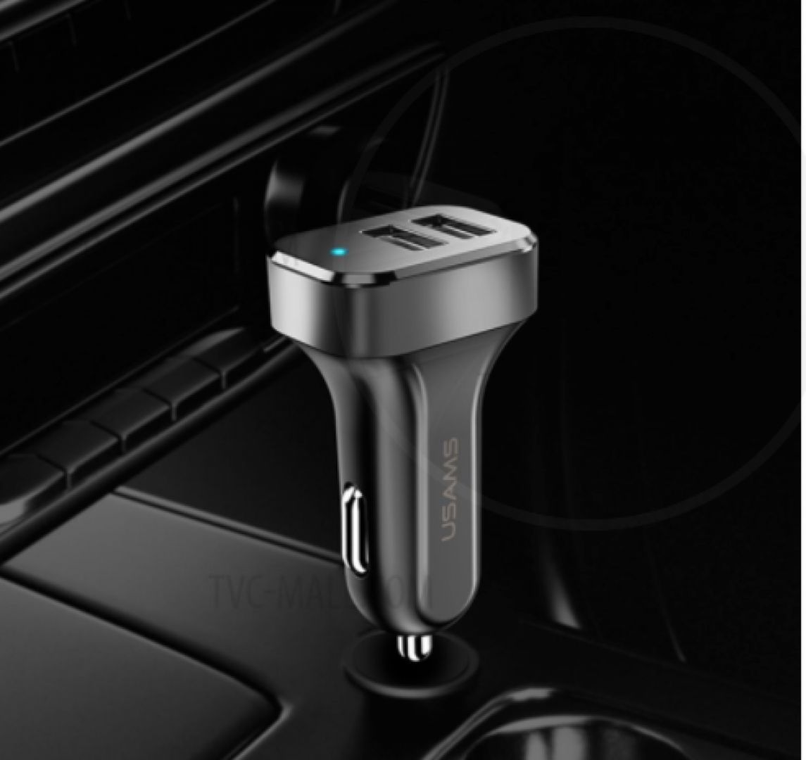 Usams C13 Dual USB Car Charger Black