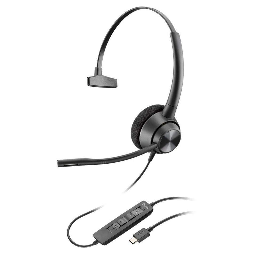 Poly Plantronics EncorePro 310 USB-C Headset Black Poly Plantronics EncorePro 310 USB-C Headset Black