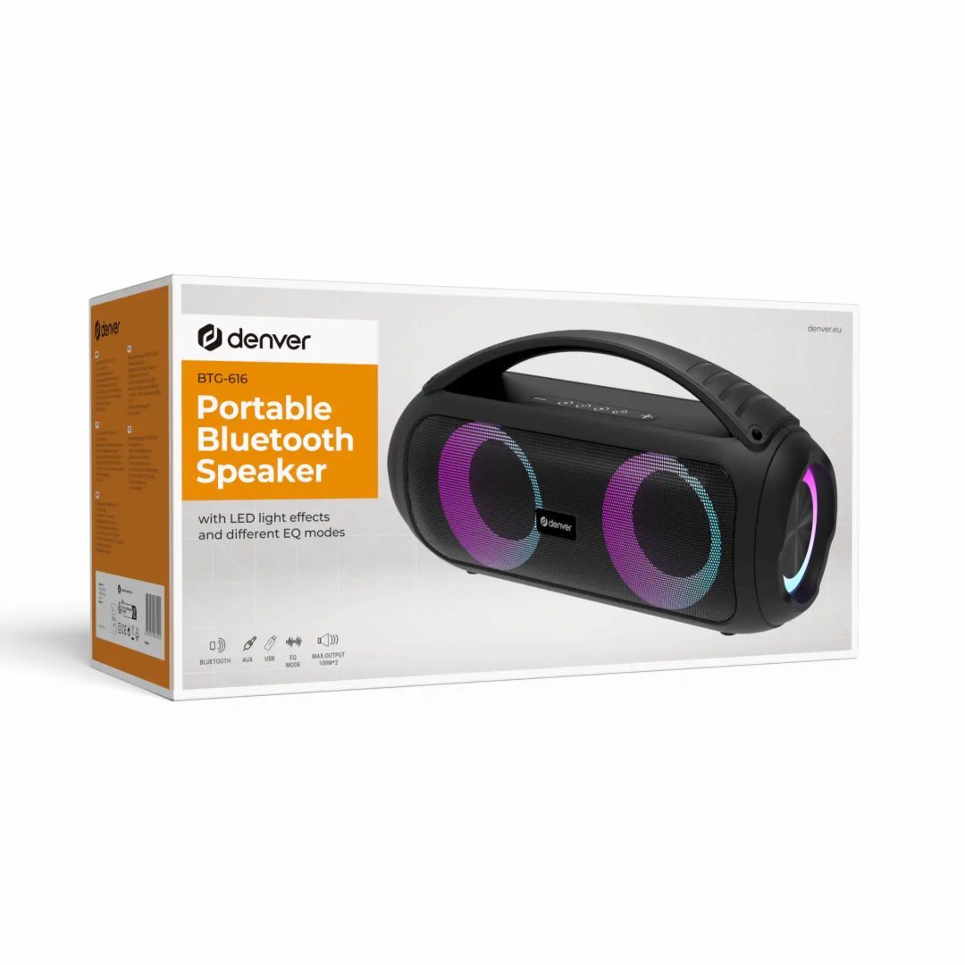 Denver BTG-616 Portable Bluetooth Speaker Black Denver BTG-616 Portable Bluetooth Speaker Black