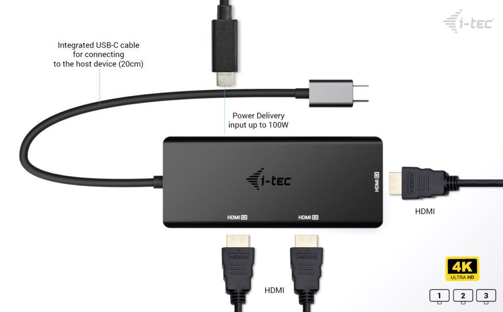 I-TEC USB-C Triple 4K HDMI Video Adapter I-TEC USB-C Triple 4K HDMI Video Adapter
