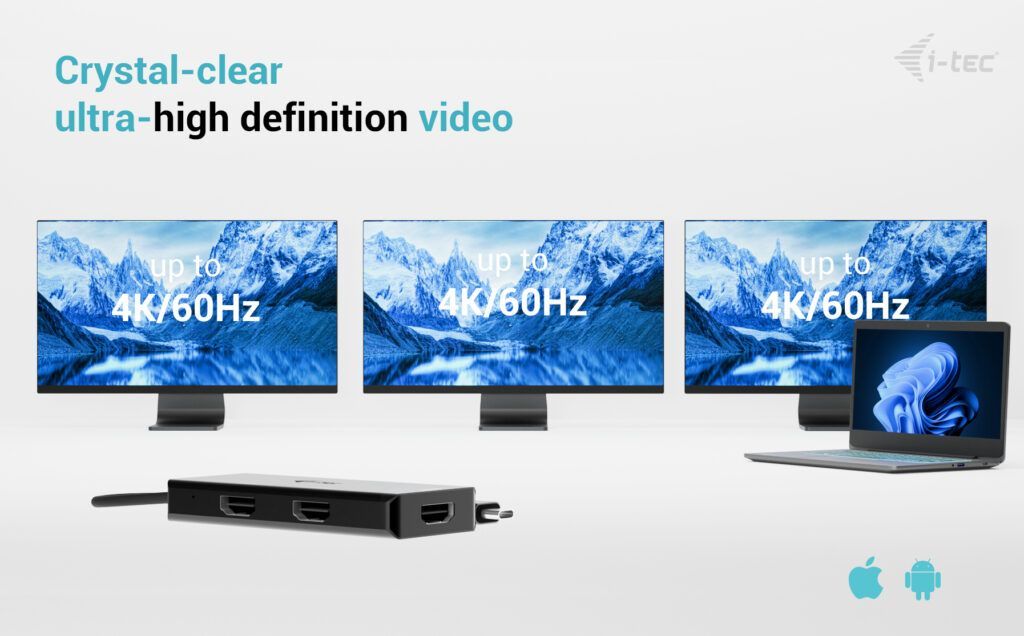 I-TEC USB-C Triple 4K HDMI Video Adapter I-TEC USB-C Triple 4K HDMI Video Adapter
