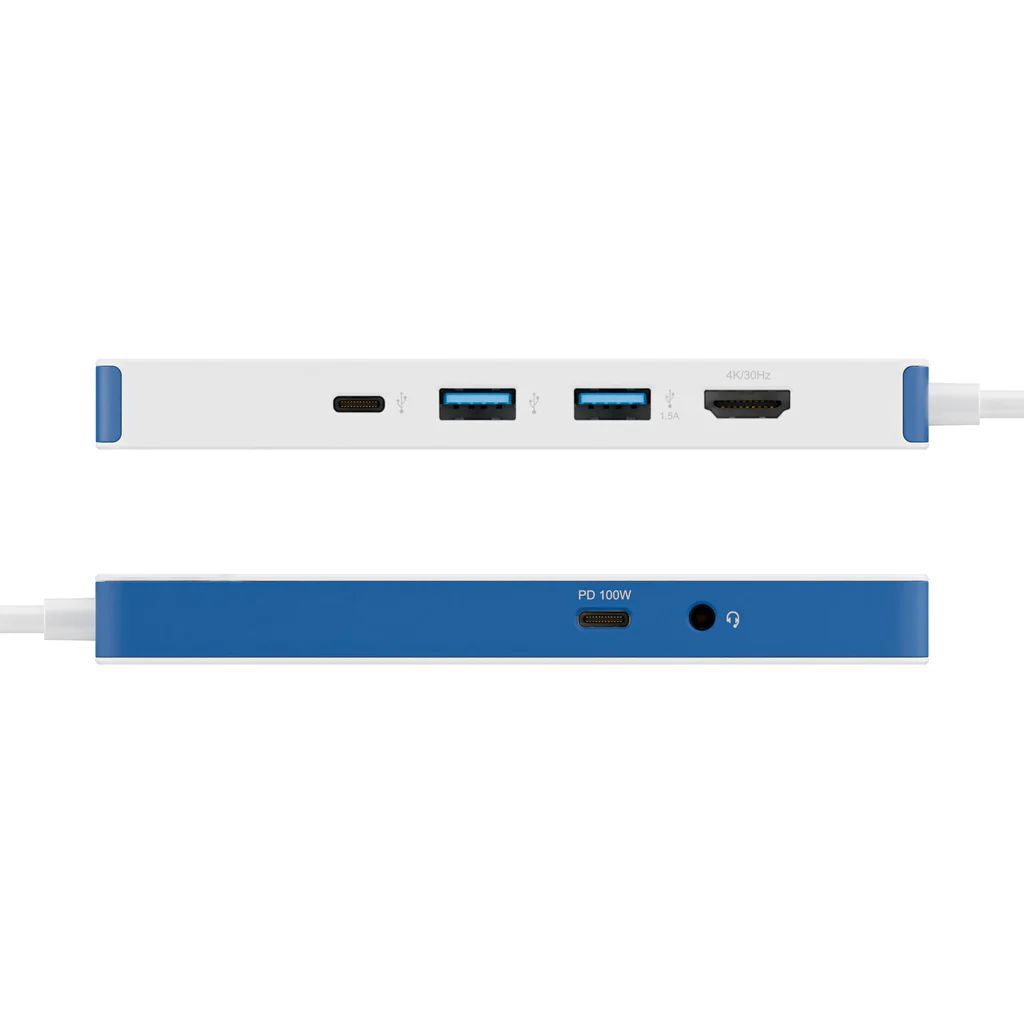 Targus HyperDrive Flex 8 Port USB-C Hub White/Blue