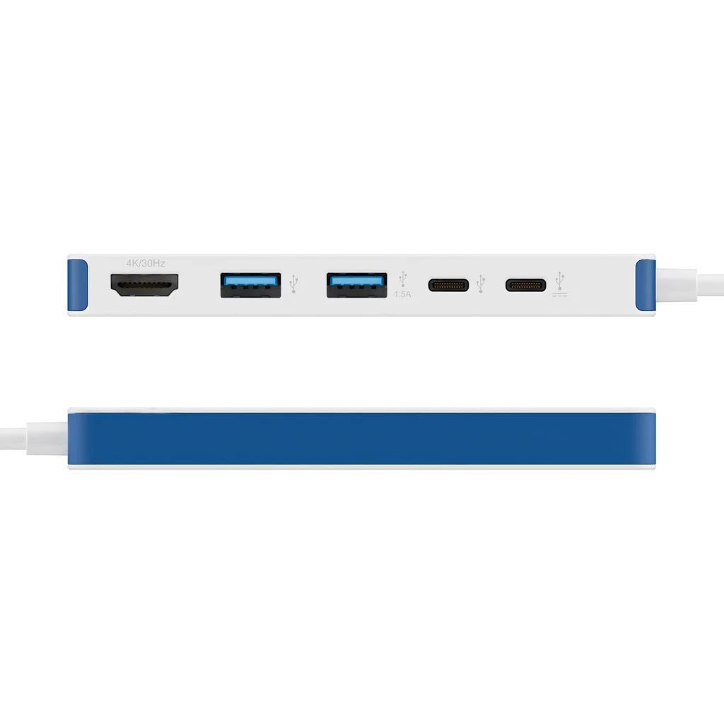Targus HyperDrive Flex 5 Port USB-C Hub White/Blue