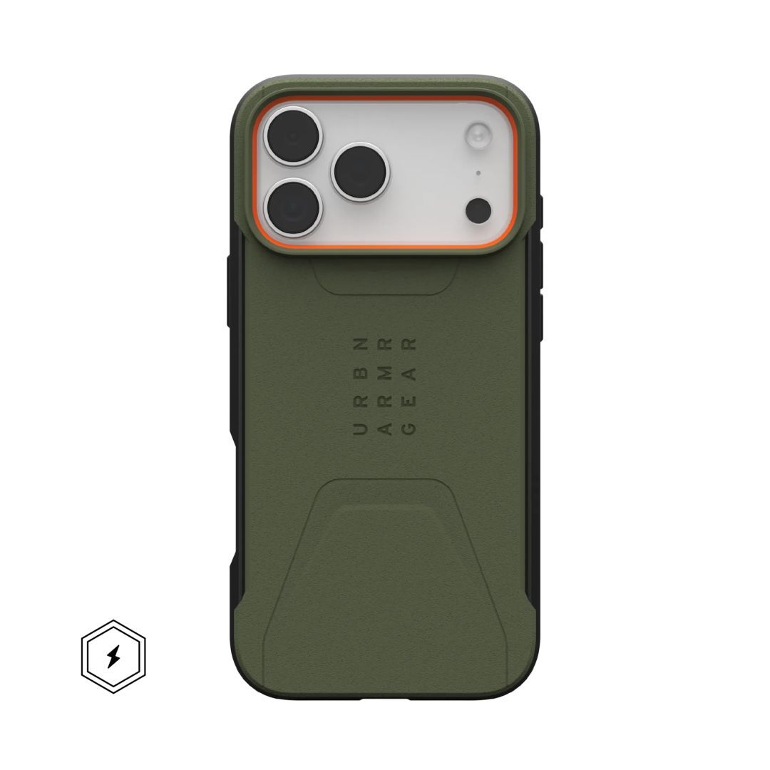 UAG Civilian Magsafe case for iPhone 17 Pro Max Olive/Orange UAG Civilian Magsafe case for iPhone 17 Pro Max Olive/Orange