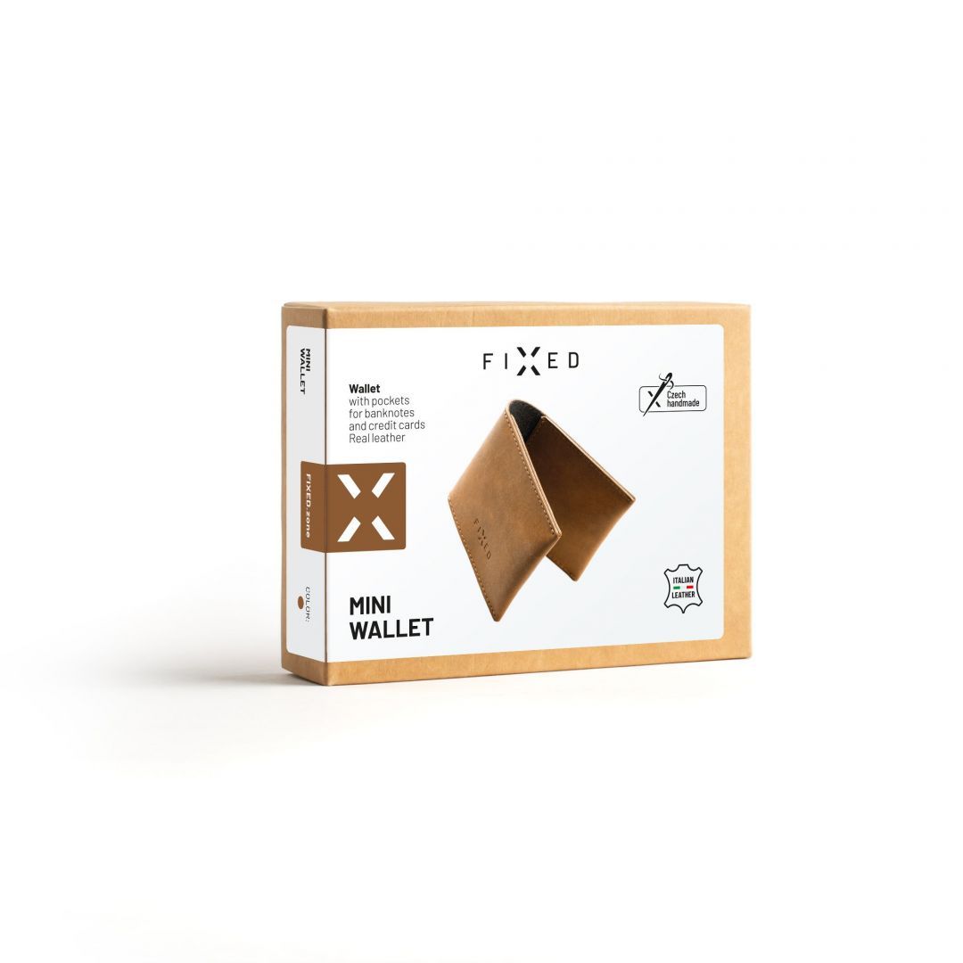FIXED valódi bőr pénztárca, barna FIXED valódi bőr pénztárca, barna
