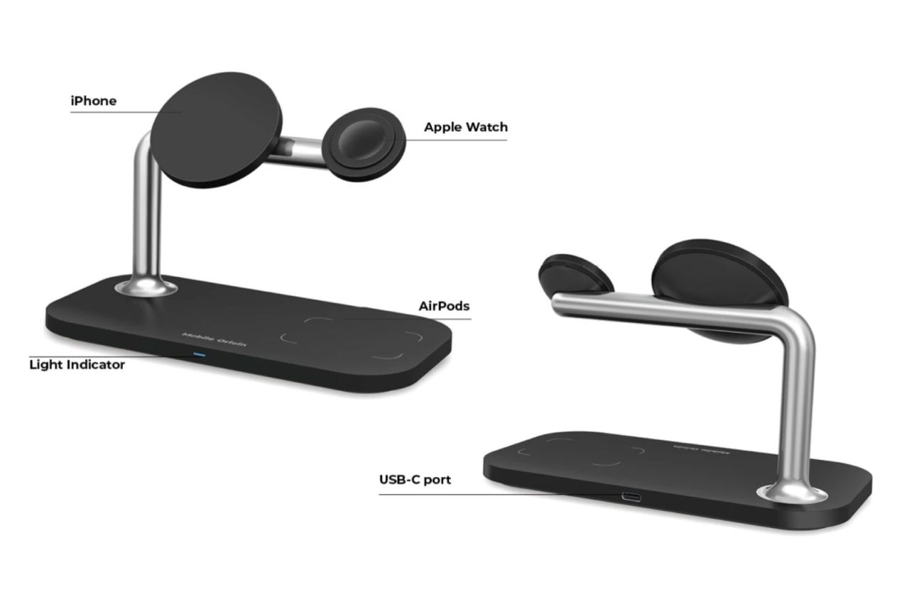Mobile Origin 3 in 1 Wireless charger Black Mobile Origin 3 in 1 Wireless charger Black