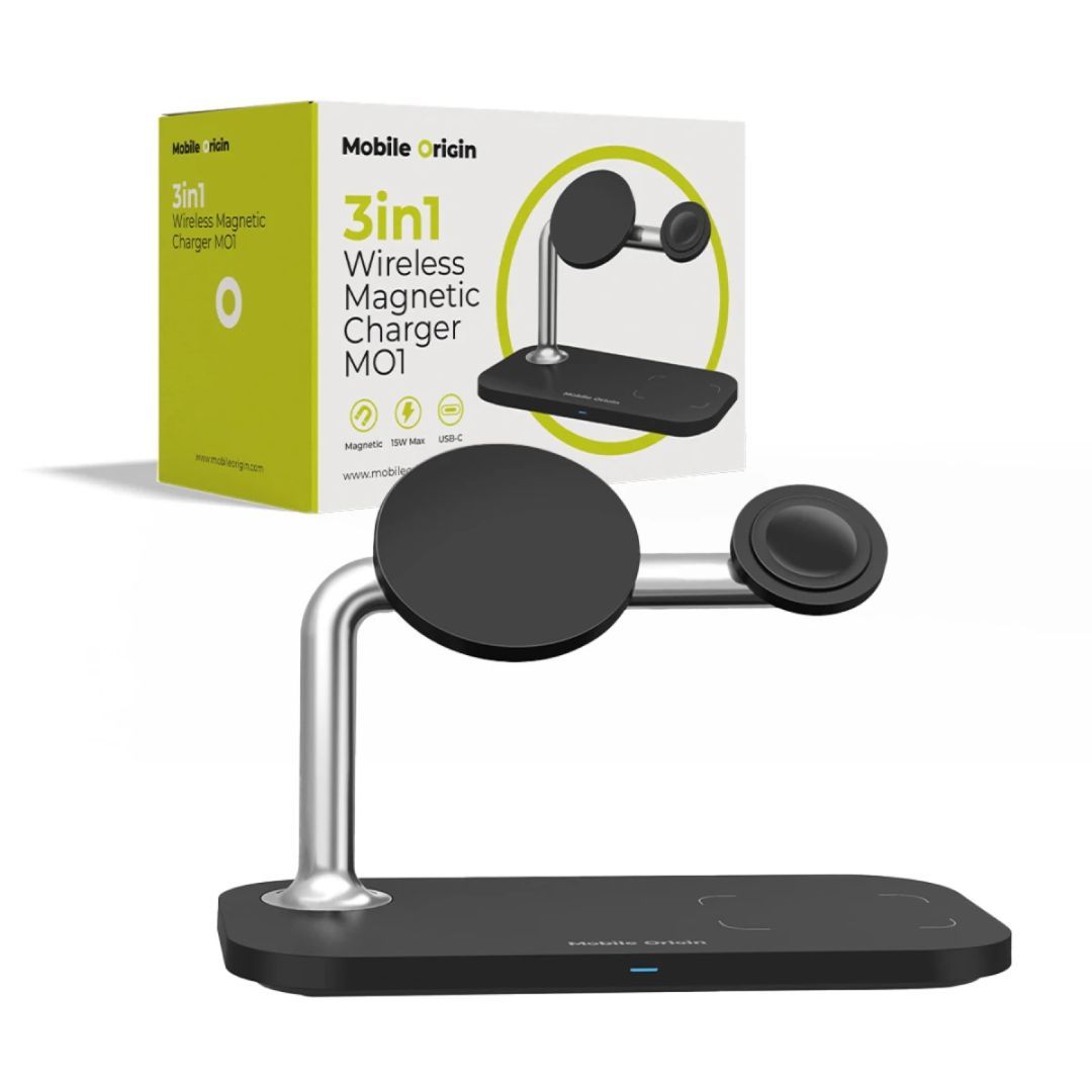 Mobile Origin 3 in 1 Wireless charger Black Mobile Origin 3 in 1 Wireless charger Black
