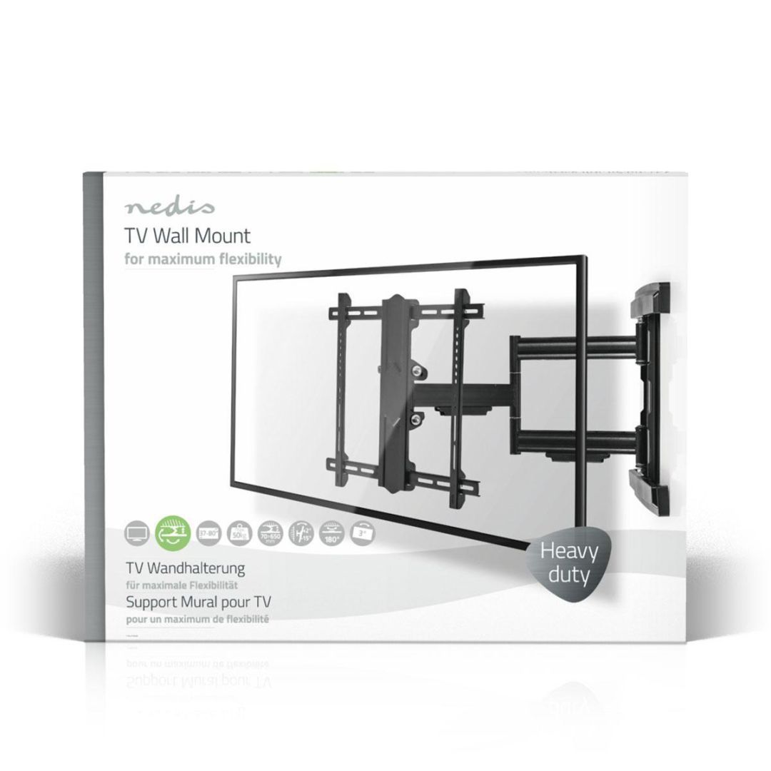 Nedis Full Motion TV Wall Mount 37"-80" Black Nedis Full Motion TV Wall Mount 37"-80" Black