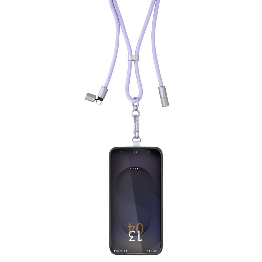 Intenso Cell Phone Charging Lanyard Cable 1,65m Purple Intenso Cell Phone Charging Lanyard Cable 1,65m Purple