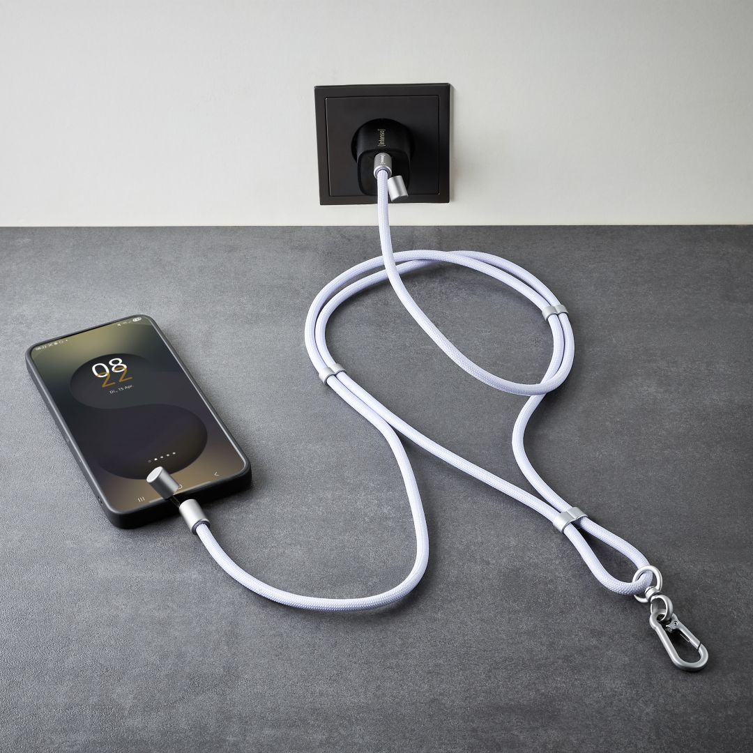 Intenso Cell Phone Charging Lanyard Cable 1,65m Purple Intenso Cell Phone Charging Lanyard Cable 1,65m Purple