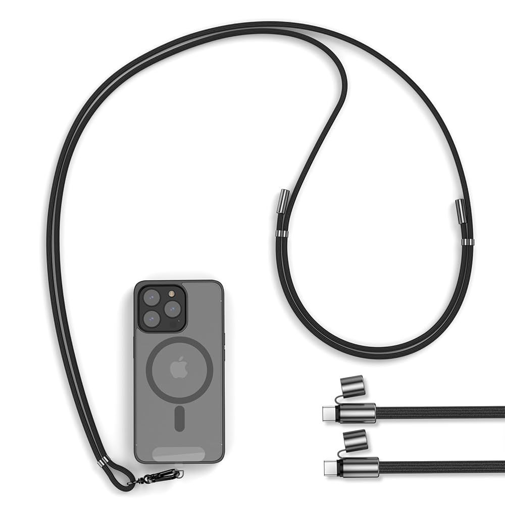 Intenso Cell Phone Charging Lanyard Cable 1,65m Black Intenso Cell Phone Charging Lanyard Cable 1,65m Black