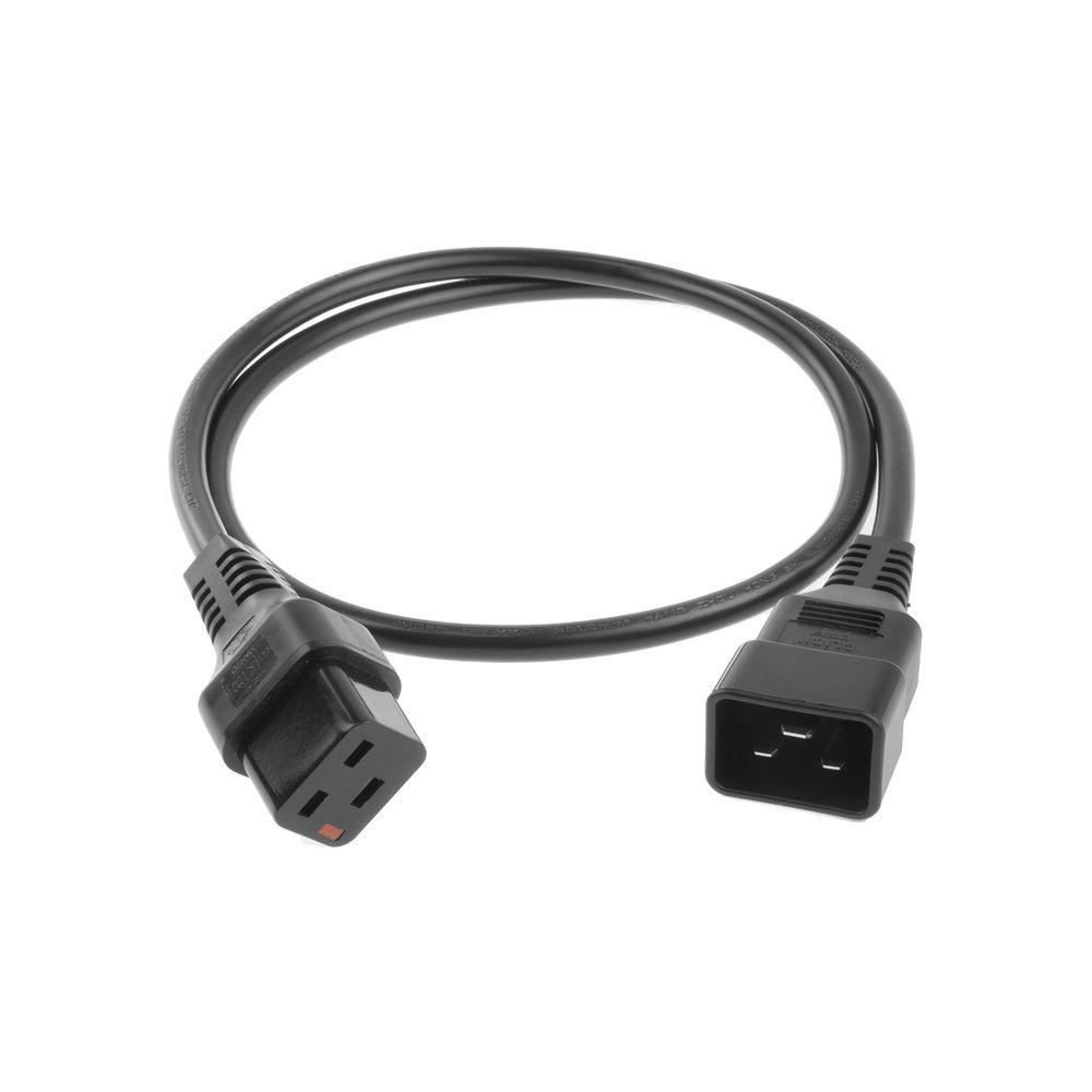 ACT Powercord C19 IEC Lock - C20 1m Black ACT Powercord C19 IEC Lock - C20 1m Black