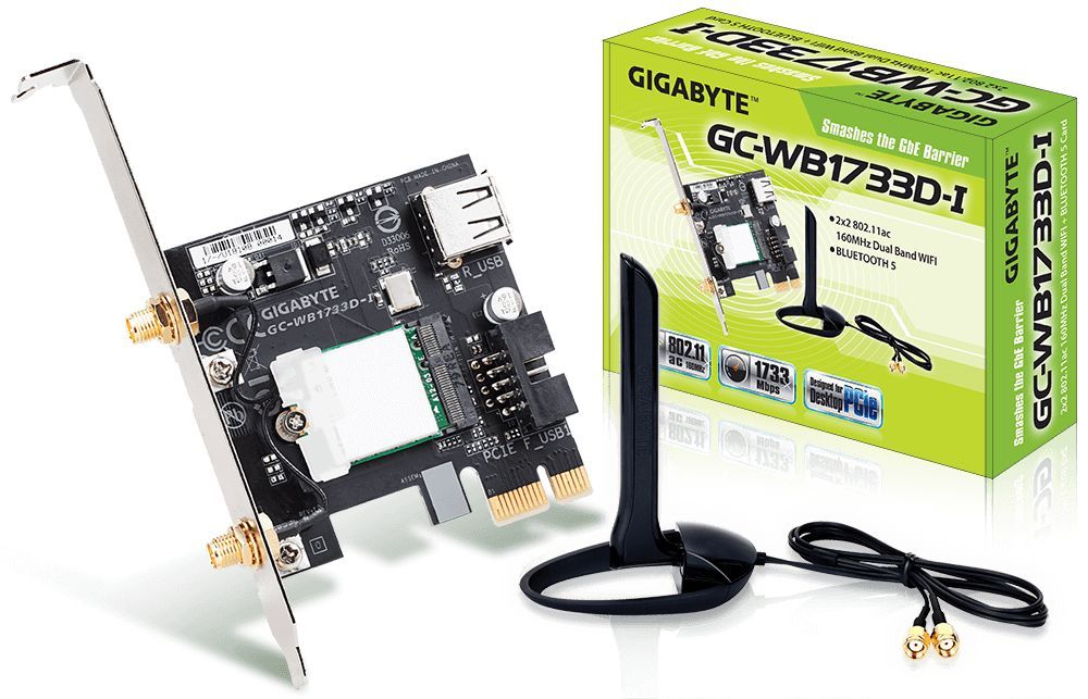 Gigabyte GC-WB1733D-I Network Card PCIe Gigabyte GC-WB1733D-I Network Card PCIe