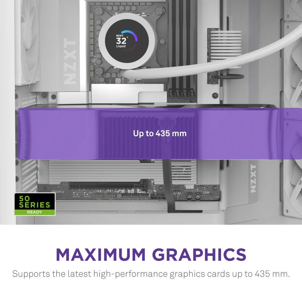 NZXT H9 Flow (2025) Tempered Glass White NZXT H9 Flow (2025) Tempered Glass White
