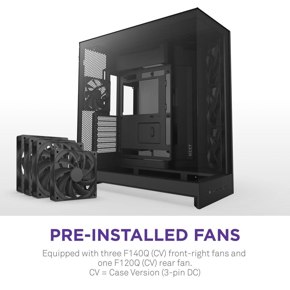 NZXT H9 Flow (2025) Tempered Glass Black NZXT H9 Flow (2025) Tempered Glass Black