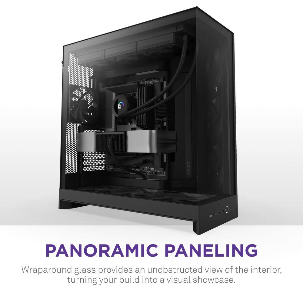 NZXT H9 Flow (2025) Tempered Glass Black NZXT H9 Flow (2025) Tempered Glass Black