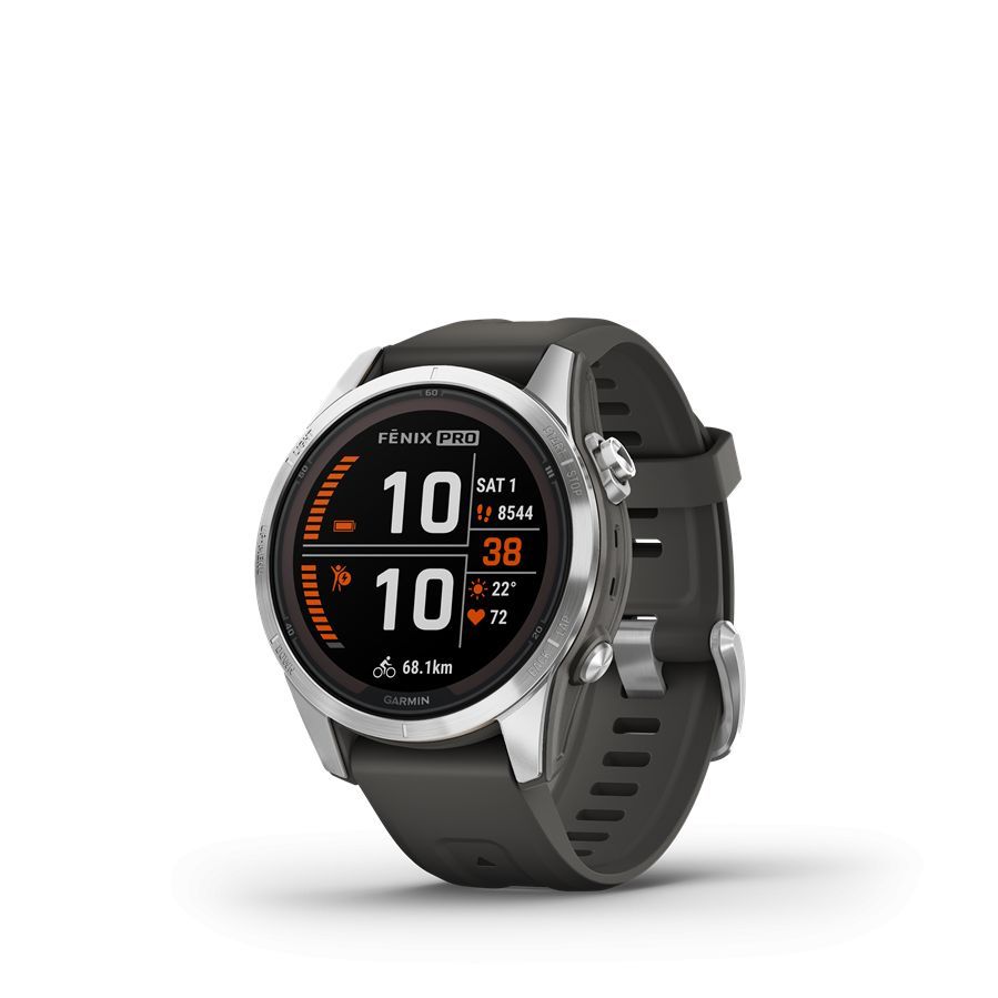 Garmin fenix 7S Pro Solar Edition Silver with Graphite Band Garmin fenix 7S Pro Solar Edition Silver with Graphite Band
