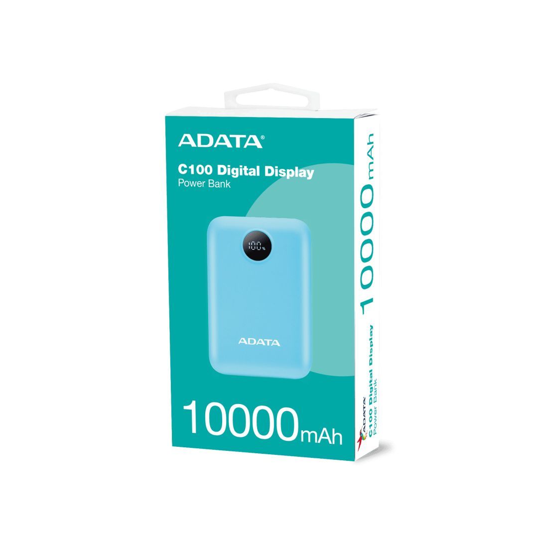 A-Data C100 Digital Display 10000mAh PowerBank Blue A-Data C100 Digital Display 10000mAh PowerBank Blue