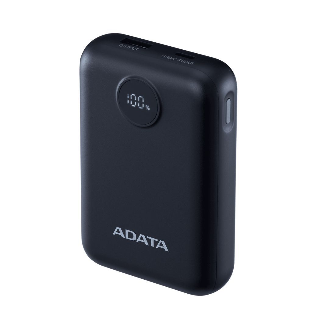 A-Data C100 Digital Display 10000mAh PowerBank Black A-Data C100 Digital Display 10000mAh PowerBank Black