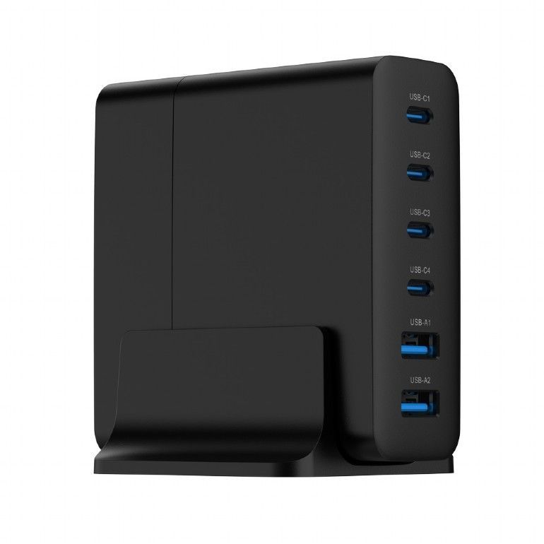 Gembird 6-port 75W GaN USB fast charger Black Gembird 6-port 75W GaN USB fast charger Black
