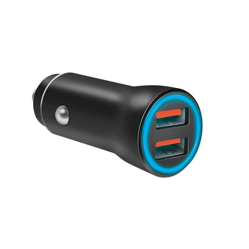 Logilink USB car charger 2x USB-A 10,5W Black