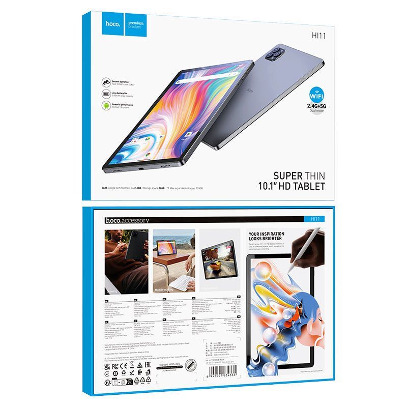 Hoco HI11 10,1" 64GB Wi-Fi Grey Hoco HI11 10,1" 64GB Wi-Fi Grey