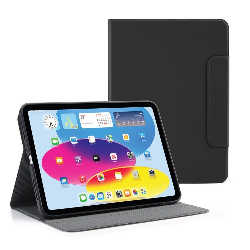 Pipetto Origami No5 Rotating Folio Case iPad 10.9 (2022) Black