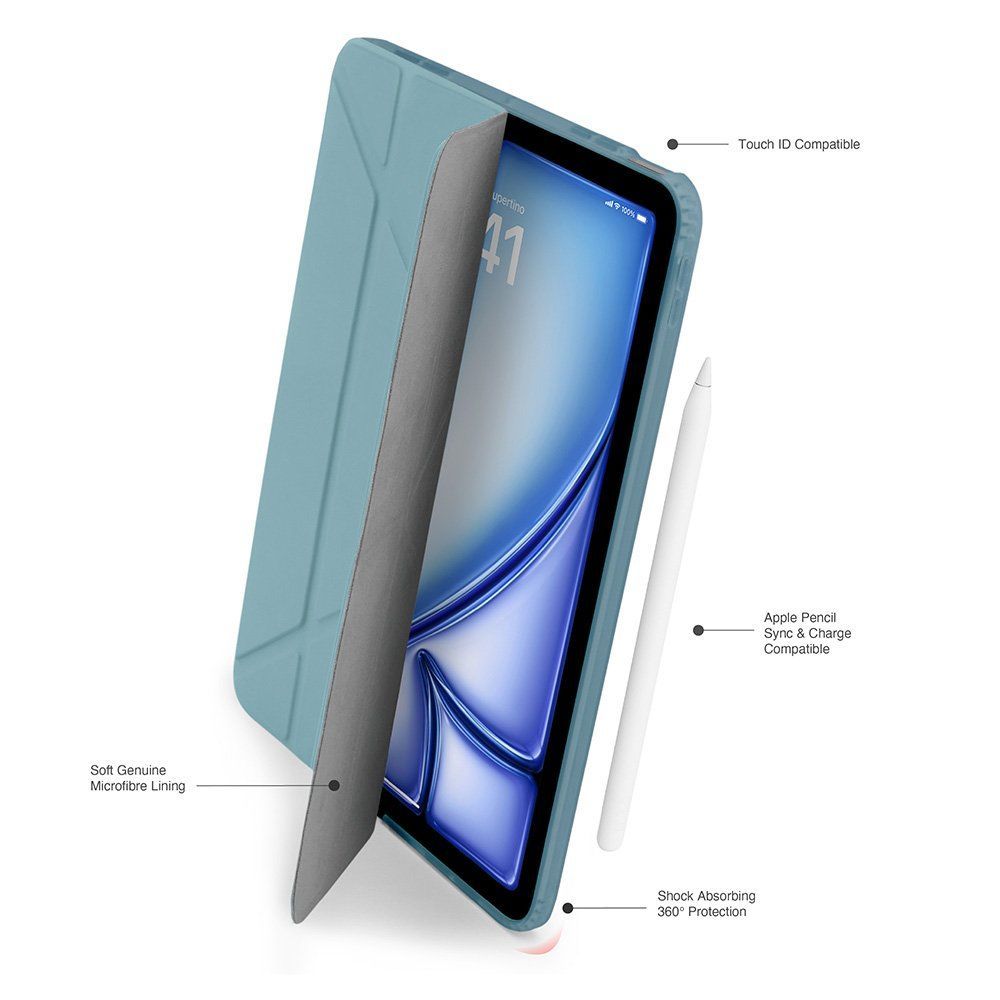 Pipetto Origami No1 Original iPad Air 10.9" (2022/2020)/11" 2024/2025 case Teal