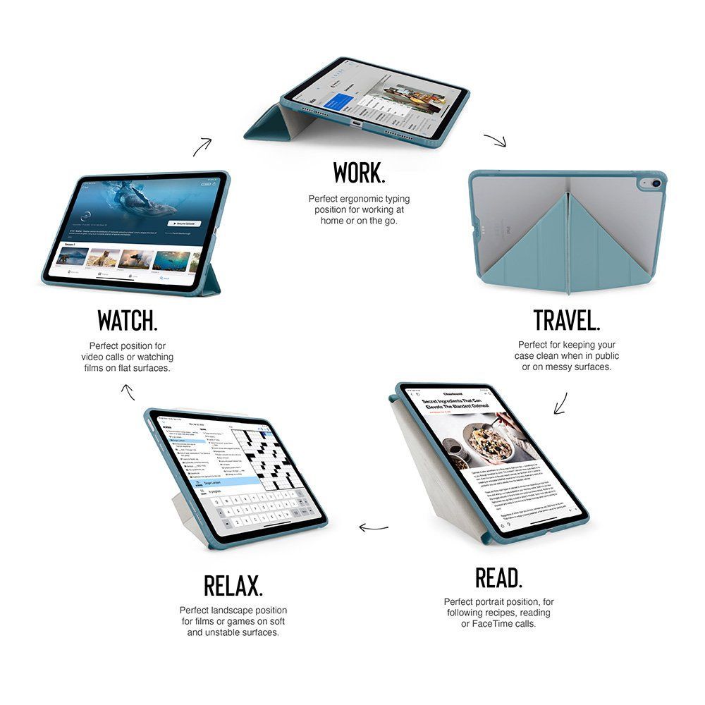 Pipetto Origami No1 Original iPad Air 10.9" (2022/2020)/11" 2024/2025 case Teal