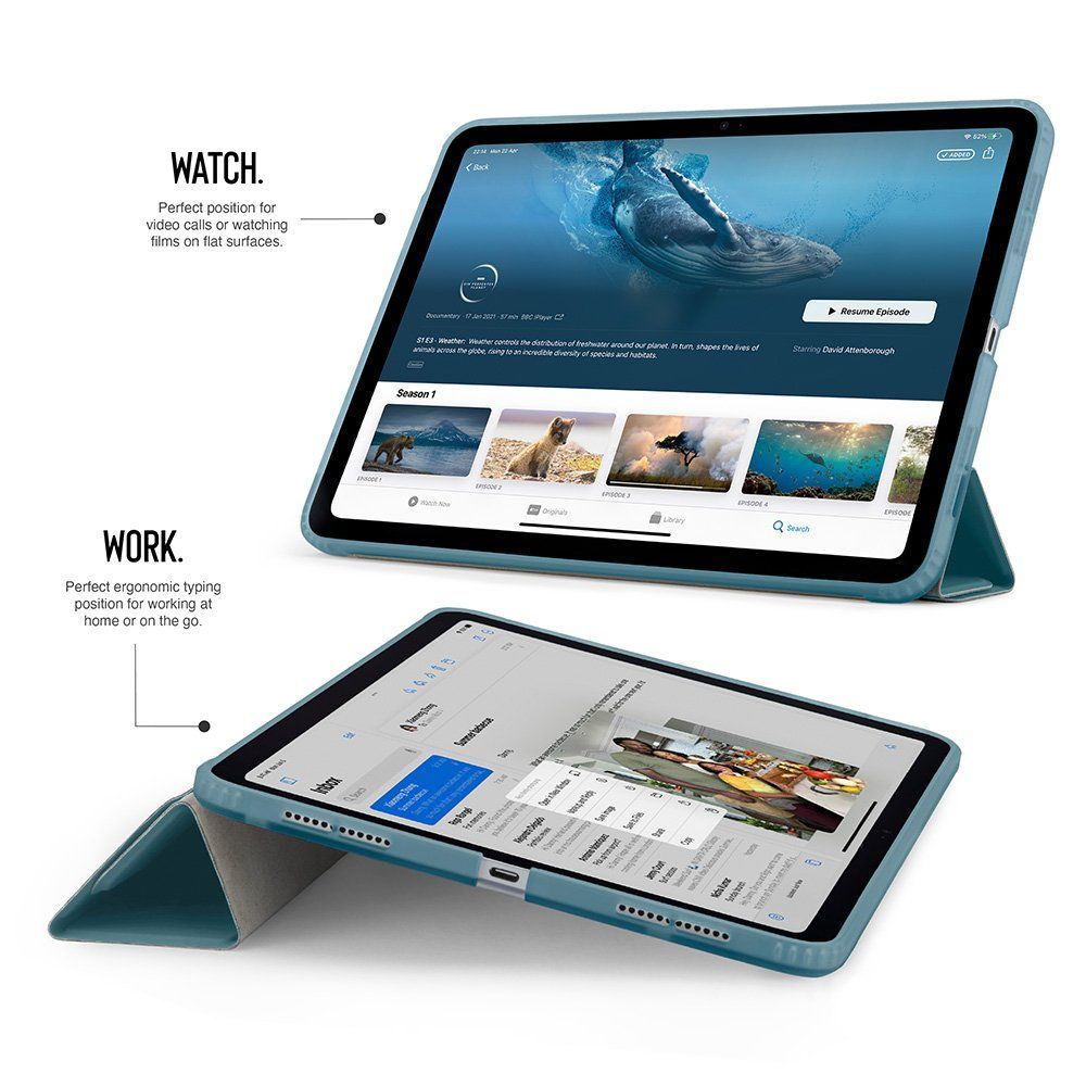 Pipetto Origami No1 Original iPad Air 10.9" (2022/2020)/11" 2024/2025 case Teal