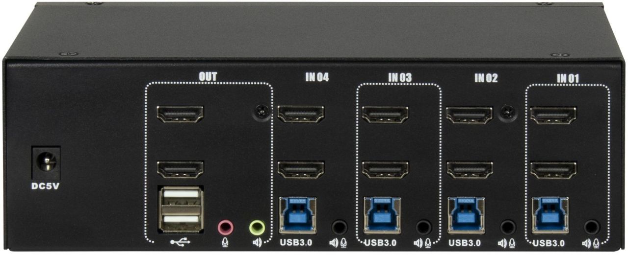Inter-Tech IPC KVM Switch AC-42HUS HDMI 4K@60Hz