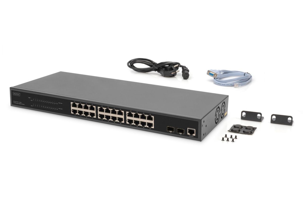 Digitus 24 Port L2 Managed Gigabit Ethernet PoE Switch Digitus 24 Port L2 Managed Gigabit Ethernet PoE Switch