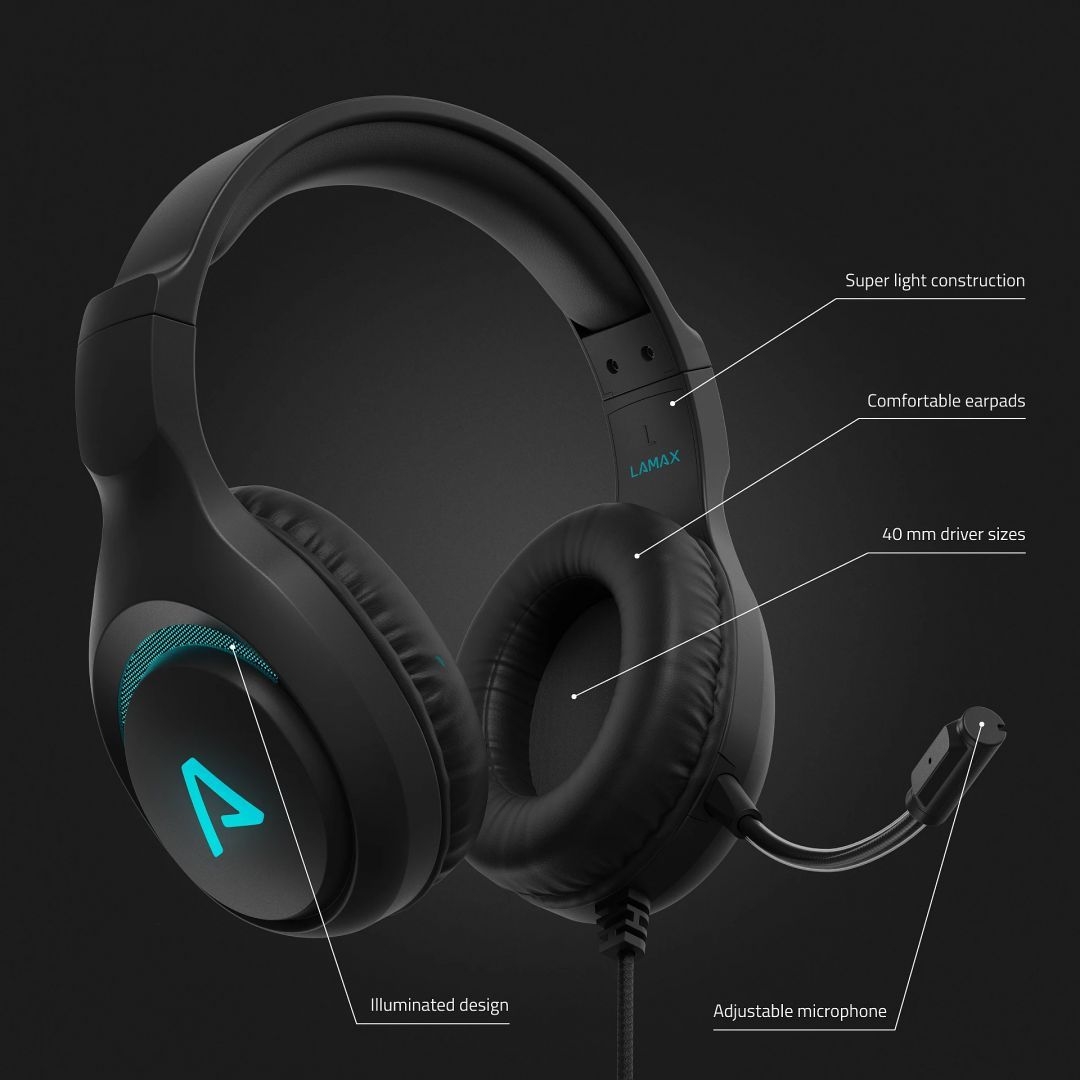 Lamax Heroes Guard1 Gamer Headset Black Lamax Heroes Guard1 Gamer Headset Black