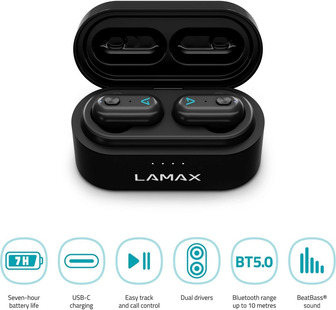 Lamax Duals1 TWS Bluetooth Headset Black Lamax Duals1 TWS Bluetooth Headset Black