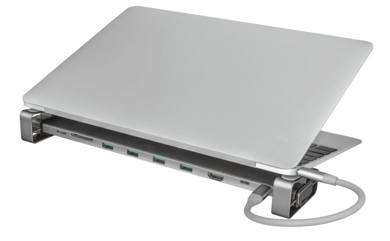 Trust Dalyx Aluminium 10-in-1 USB-C Multi-port Dock Trust Dalyx Aluminium 10-in-1 USB-C Multi-port Dock
