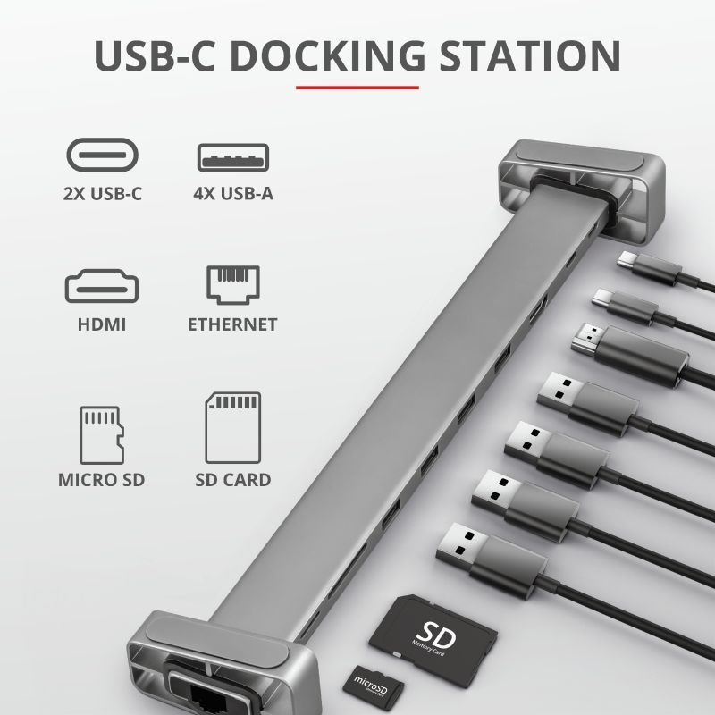 Trust Dalyx Aluminium 10-in-1 USB-C Multi-port Dock Trust Dalyx Aluminium 10-in-1 USB-C Multi-port Dock
